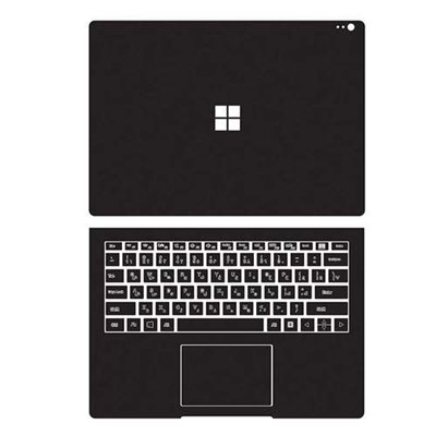 برچسب محافظ توییجین و موییجین مدل black01 مناسب برای لپ تاپ Microsoft surface book 1 به همراه برچسب حروف فارسی کیبورد