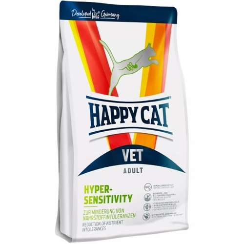 غذای خشک گربه هپی کت مدل Hypersensitivity وزن 1400 گرم