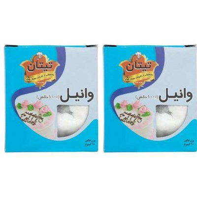 وانیل خالص تیتان - 10 گرم بسته 2 عددی