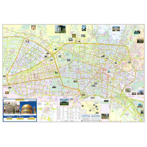 نقشه سیاحتی و گردشگری شهر مشهد گیتاشناسی کد337