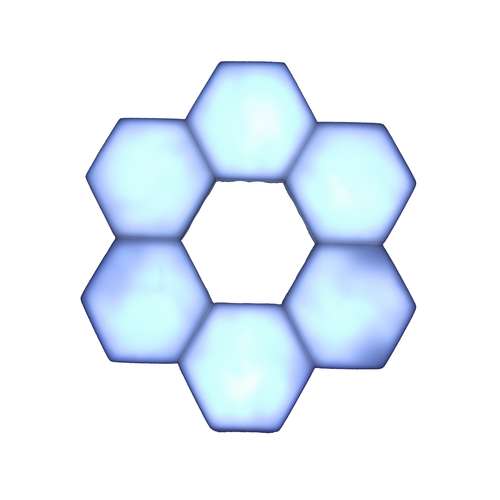 پنل روشنایی لمسی مدل hexagon بسته 6 عددی