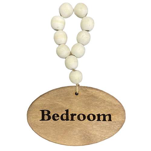 آویز تزیینی مدل مهره طرح درب اتاق خواب