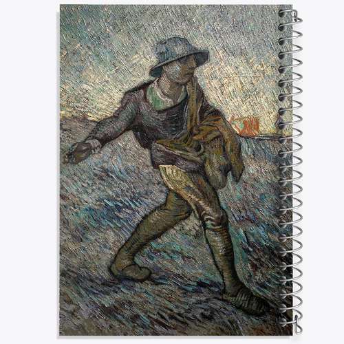 دفتر لیست خرید 50 برگ خندالو طرح بذر افشان ونسان ونگوگ (Van Gogh) کد 36818