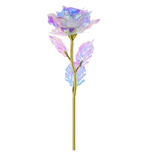 گل مصنوعی مدل رز هفت رنگ یخی