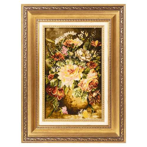 تابلو فرش دستباف سی پرشیا مدل گل در گلدان کد 903016